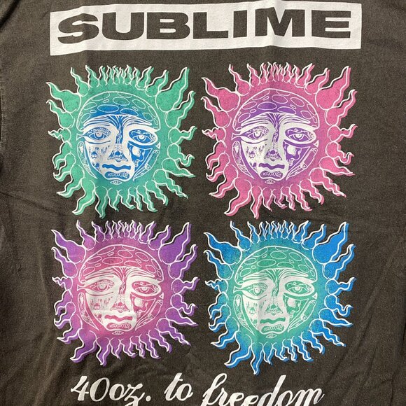 Sublime 40 Oz. To Freedom Sun Logo T-Shirt L/XL - Picture 2 of 4